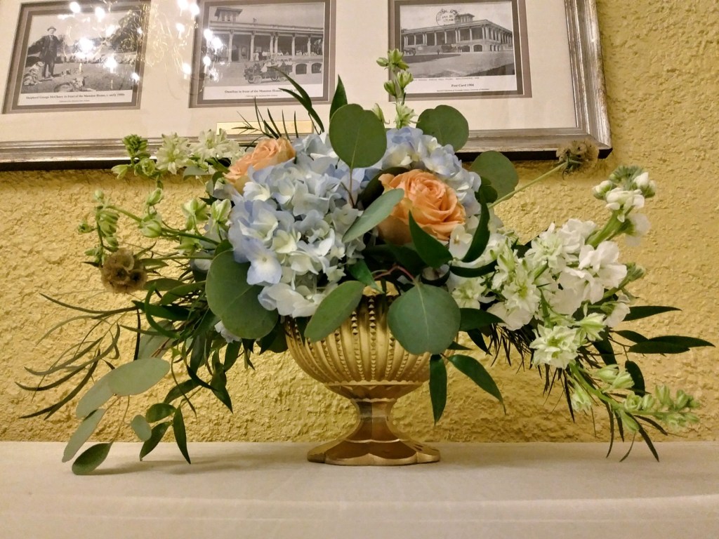 $99- footed compote low centerpiece for reception